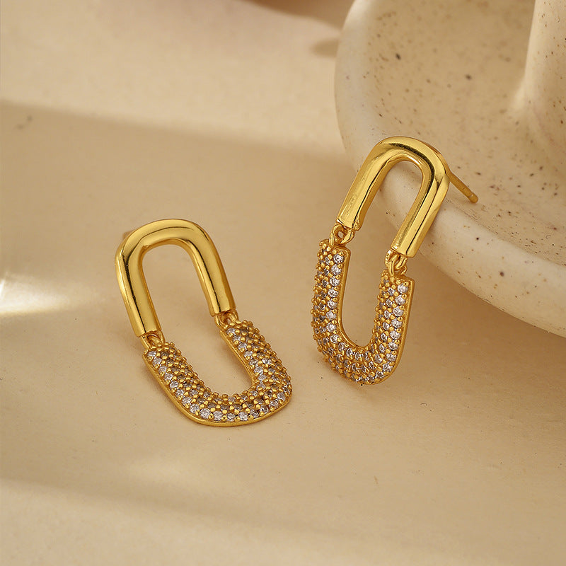 JUSSAN Pave Luxe Sterling Silver Earrings
