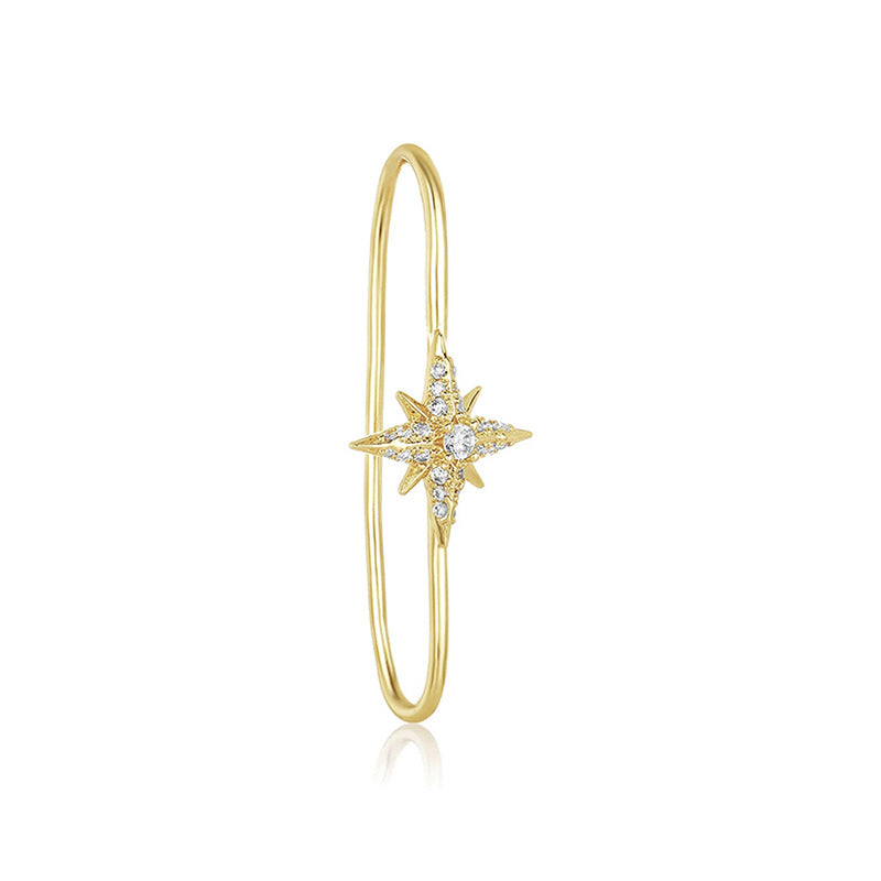 JUSSAN Star Ear Cuff Minimal Sterling Silver Earrings