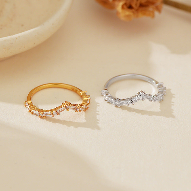 JUSSAN Pave Sterling Silver Ring