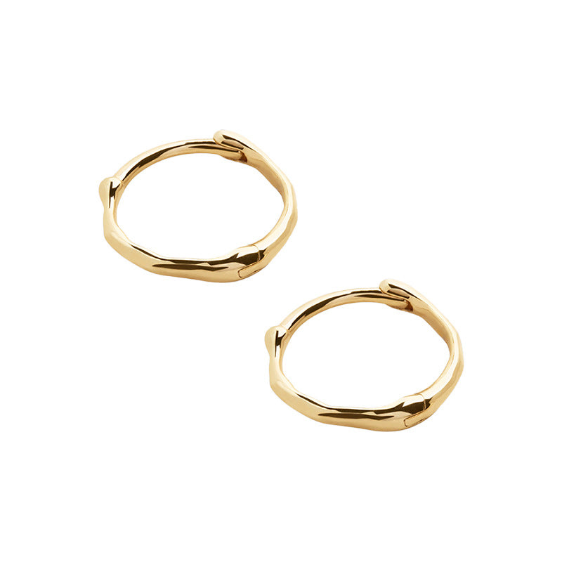 JUSSAN Hoop Minimal Luxe Sterling Silver Earrings