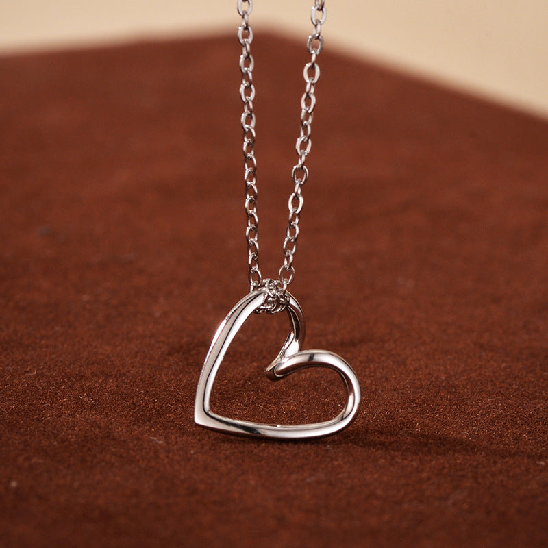 JUSSAN Heart Pendant Sterling Silver Necklace