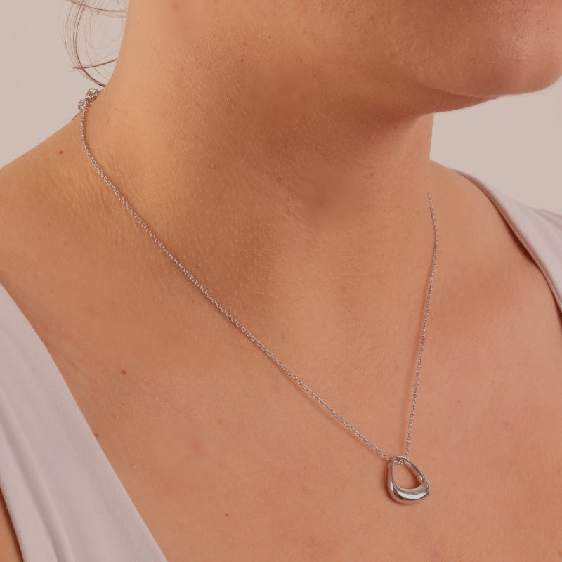 JUSSAN Geometric Pendant Sterling Silver Necklace