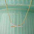 JUSSAN Cross Pave Minimal Sterling Silver Necklace