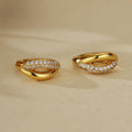 JUSSAN Pave Hoop Luxe Sterling Silver Earrings