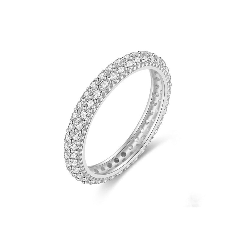 JUSSAN Pave Sterling Silver Ring