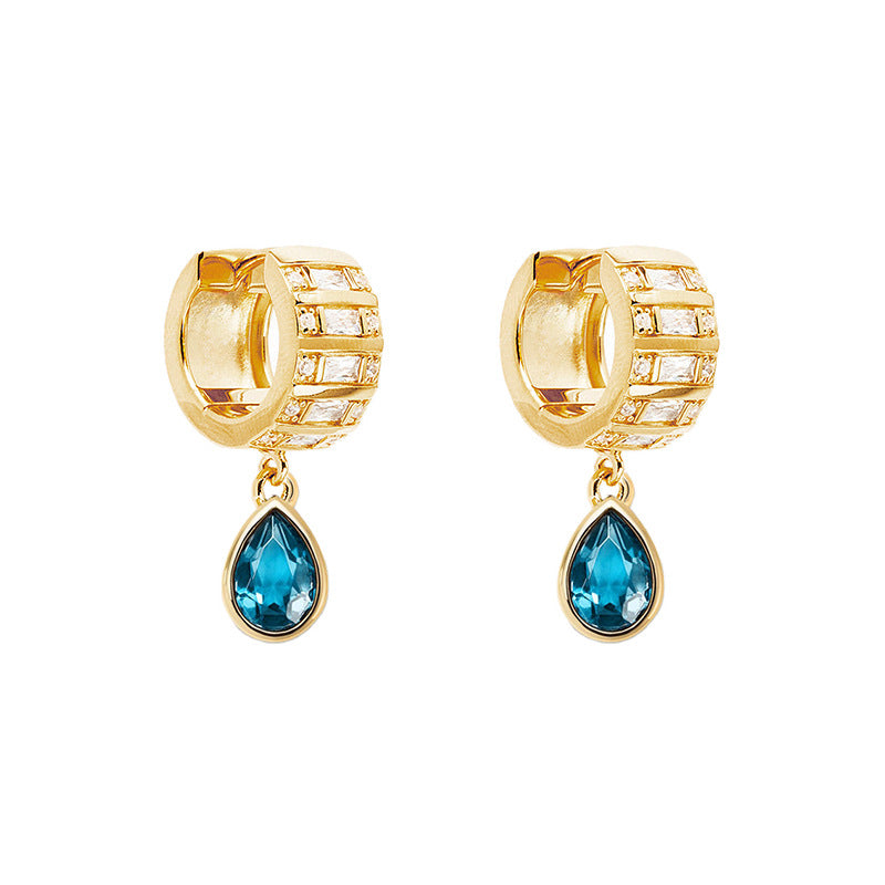 JUSSAN Teardrop Pave Luxe Sterling Silver Earrings