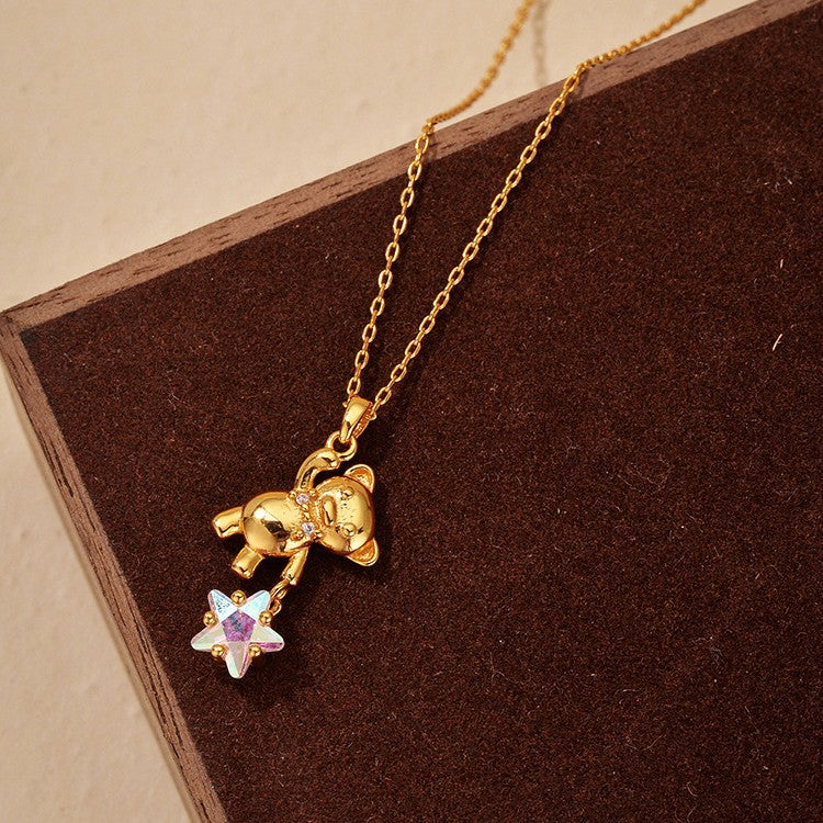 JUSSAN Star Pendant Sterling Silver Necklace