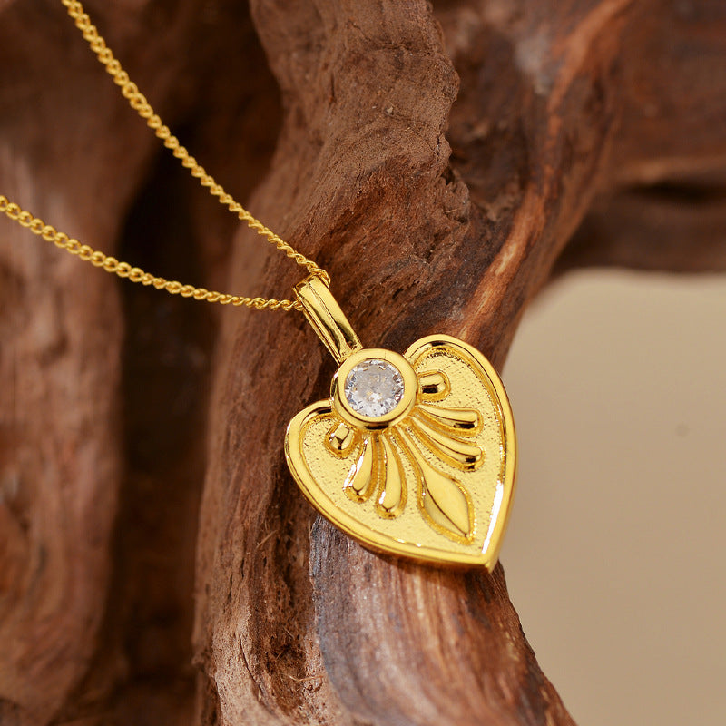 JUSSAN Heart Luxe Sterling Silver Necklace