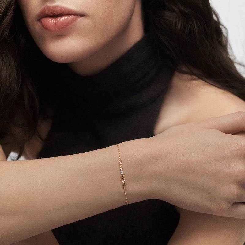 JUSSAN Pave Minimal Luxe Sterling Silver Bracelet