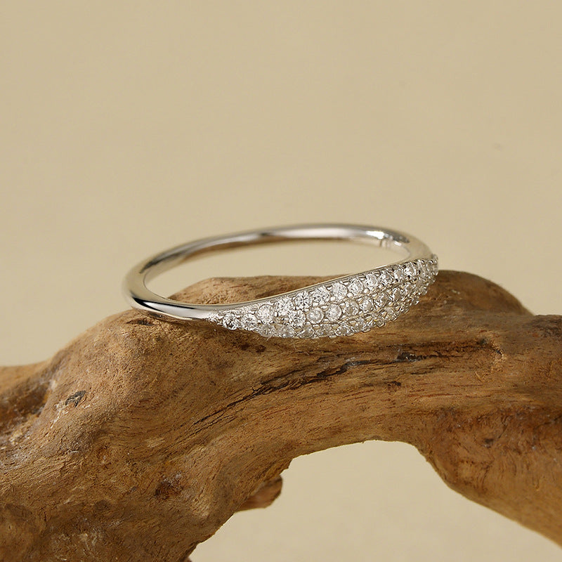 JUSSAN Starlight Pave Sterling Silver Ring