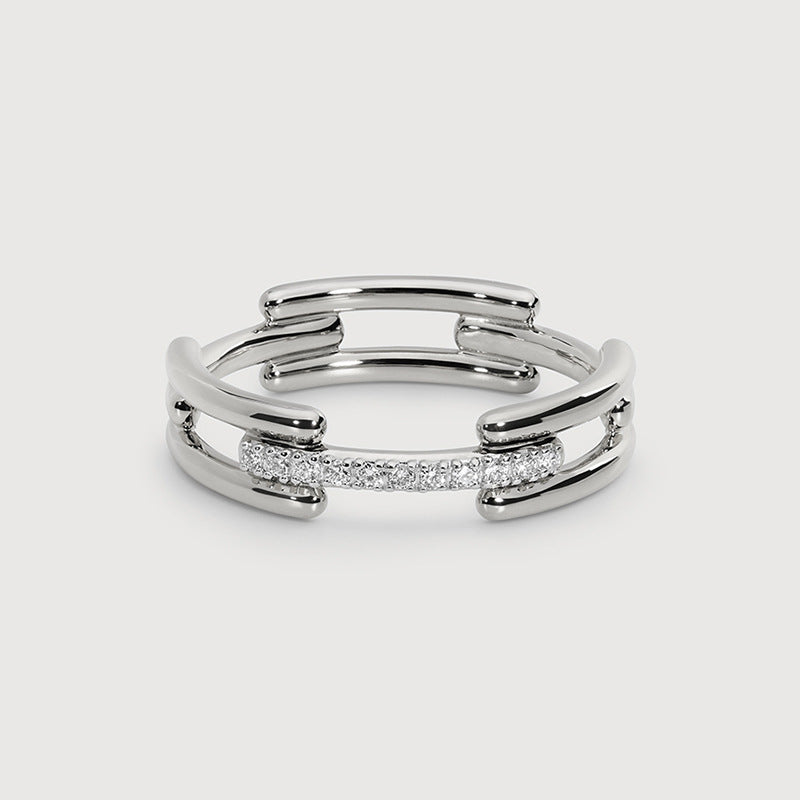 JUSSAN Pave Luxe Sterling Silver Ring