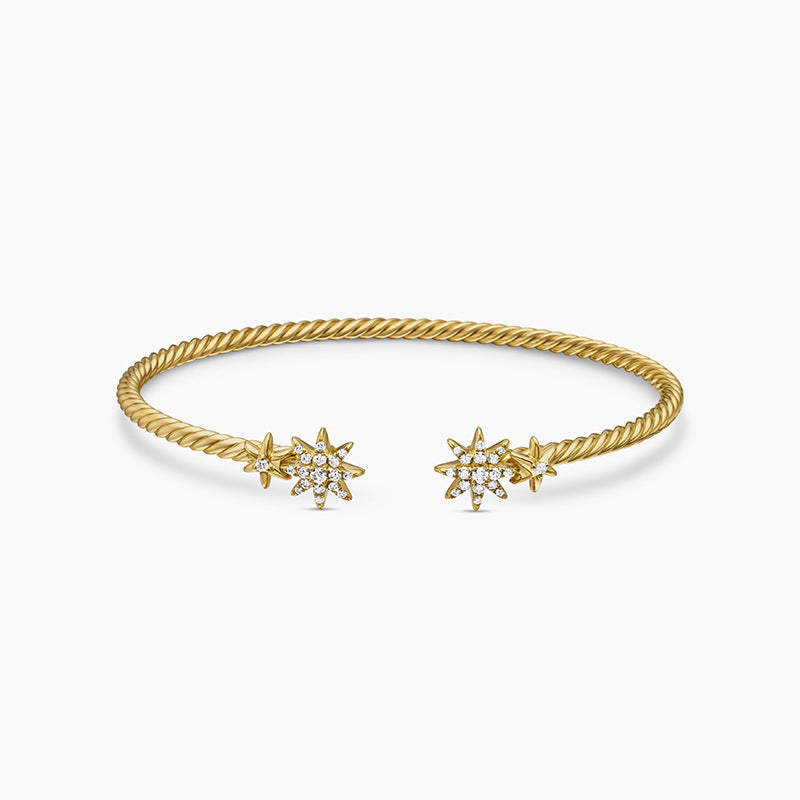 JUSSAN Star Pave Luxe Sterling Silver Bracelet