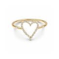 JUSSAN Heart Pave Sterling Silver Ring