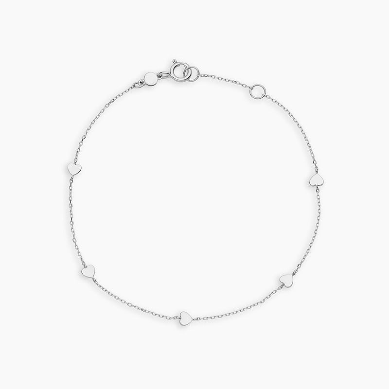 JUSSAN Heart Minimal Luxe Sterling Silver Bracelet