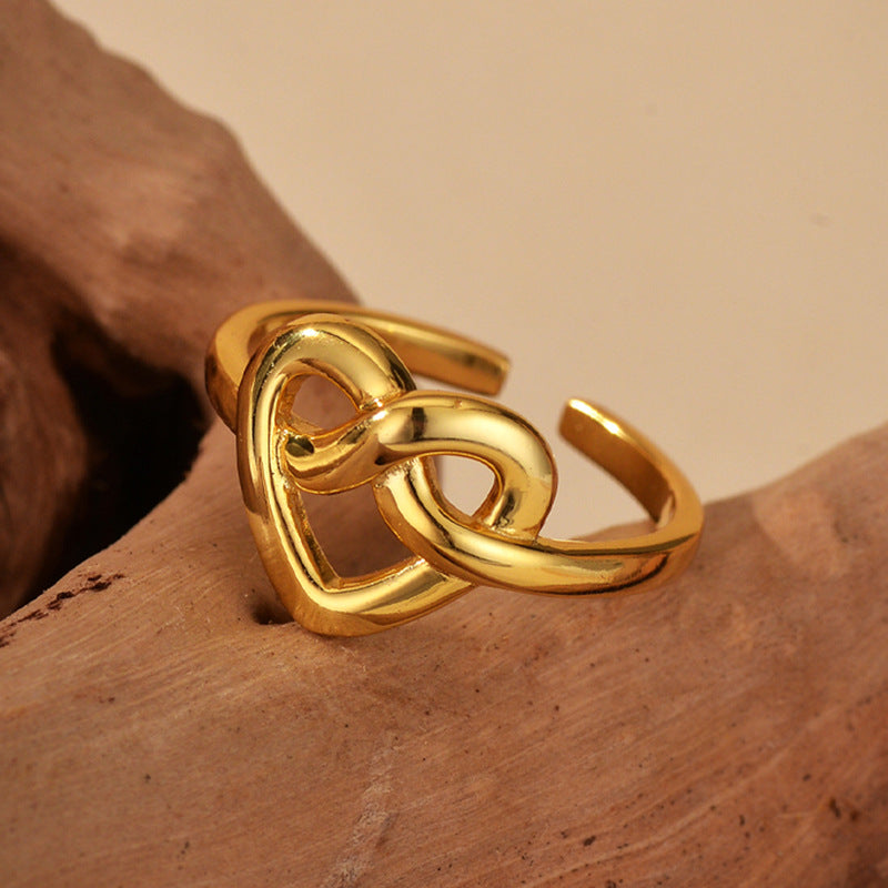 JUSSAN Heart Minimal Luxe Sterling Silver Ring