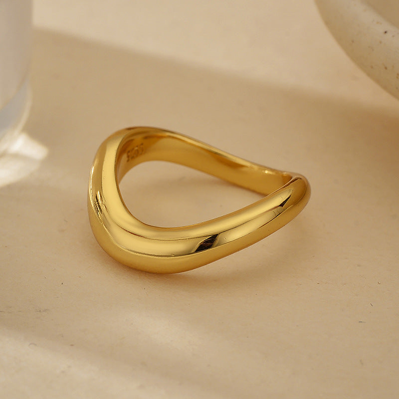JUSSAN Hoop Minimal Luxe Sterling Silver Ring