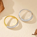 JUSSAN Geometric Hoop Minimal Sterling Silver Ring