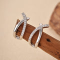 JUSSAN Cross Luxe Sterling Silver Earrings