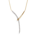 JUSSAN Geometric Minimal Luxe Sterling Silver Necklace