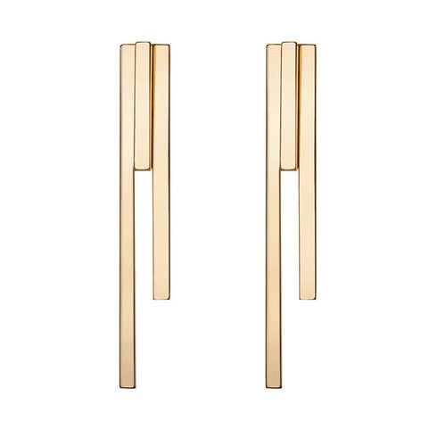 JUSSAN Geometric Minimal Sterling Silver Earrings
