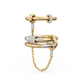 JUSSAN Pave Hoop Sterling Silver Ring