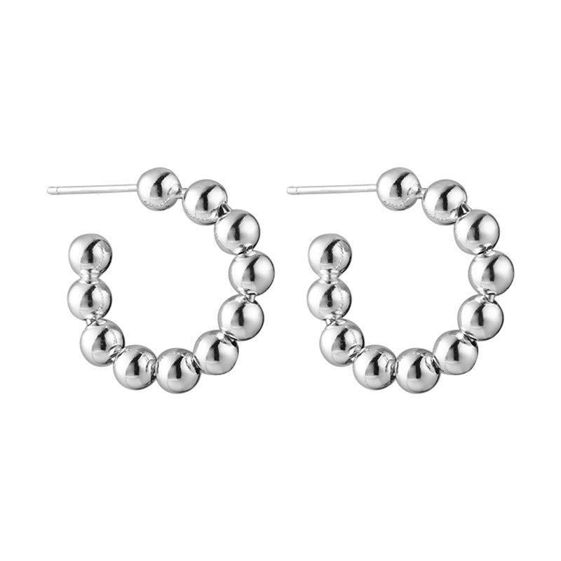 JUSSAN Pave Sterling Silver Earrings