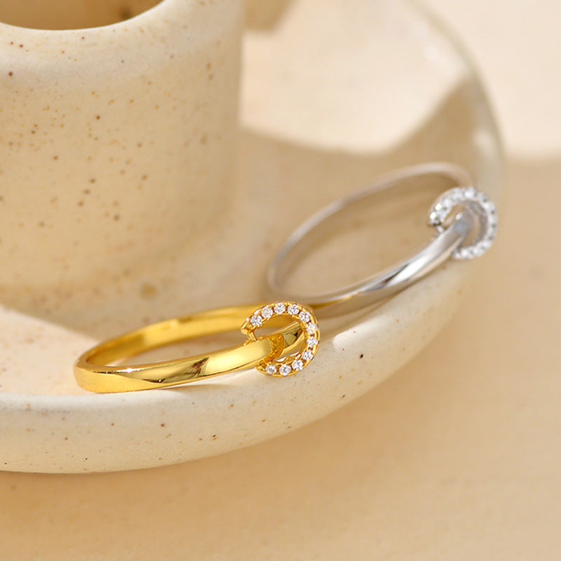 JUSSAN Pave Sterling Silver Ring