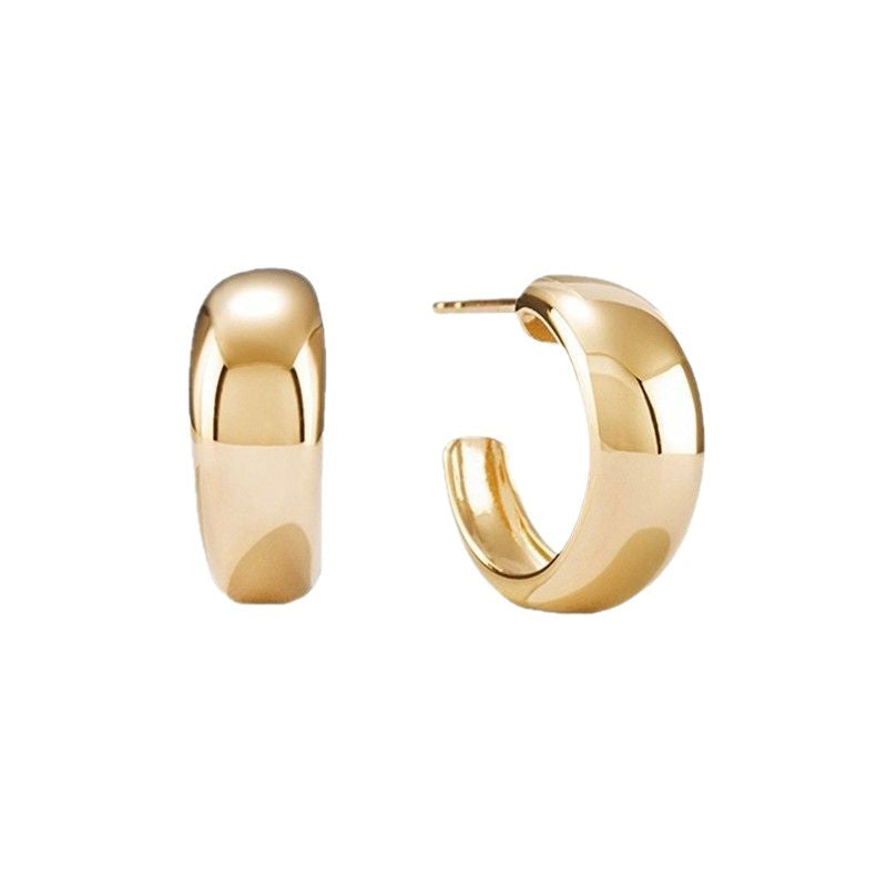 JUSSAN Hoop Minimal Sterling Silver Earrings