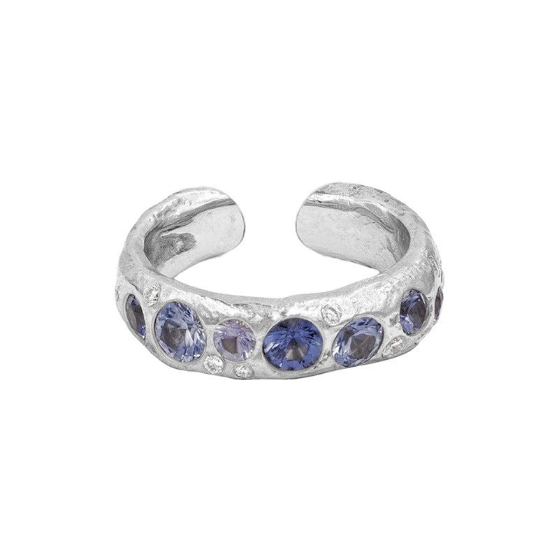 JUSSAN Pave Minimal Luxe Sterling Silver Ring