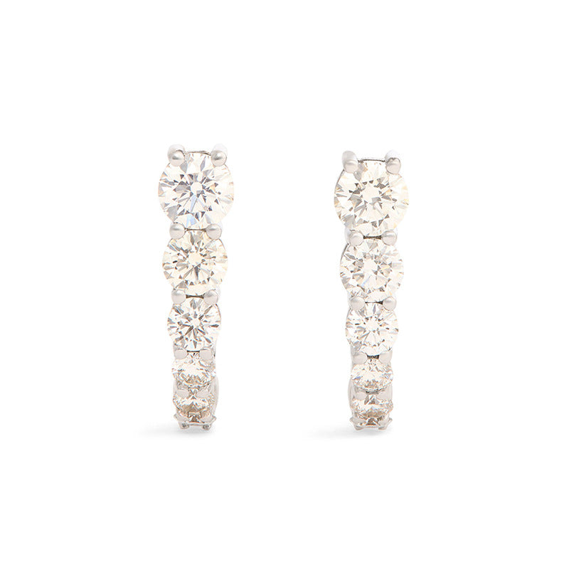 JUSSAN Pave Luxe Sterling Silver Earrings