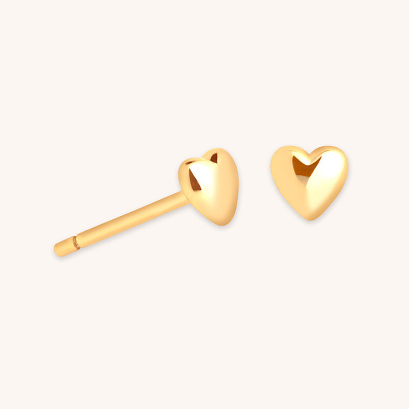 JUSSAN Heart Minimal Luxe Sterling Silver Earrings