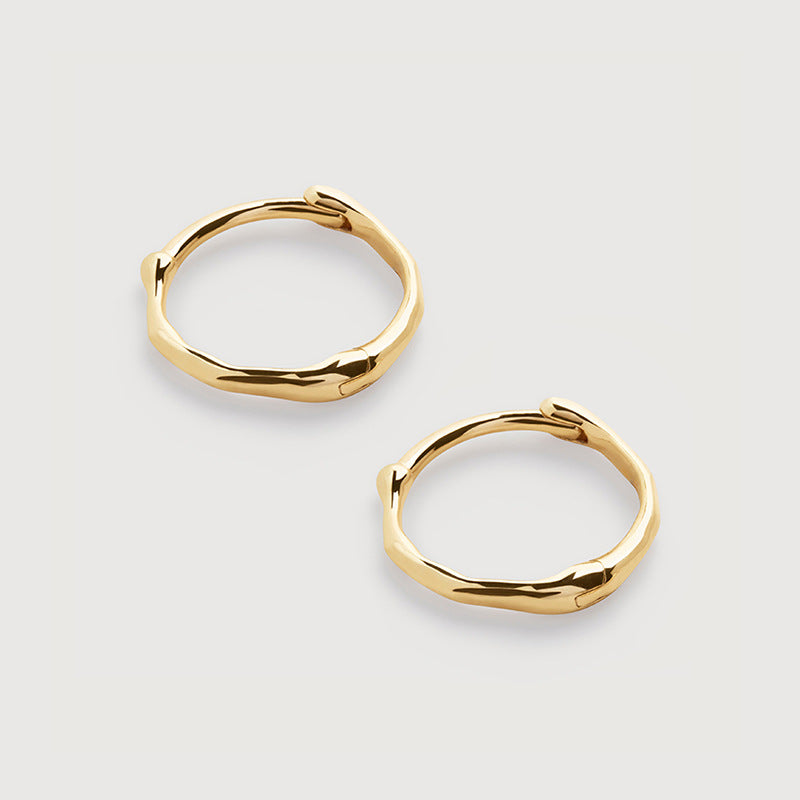 JUSSAN Hoop Minimal Luxe Sterling Silver Earrings