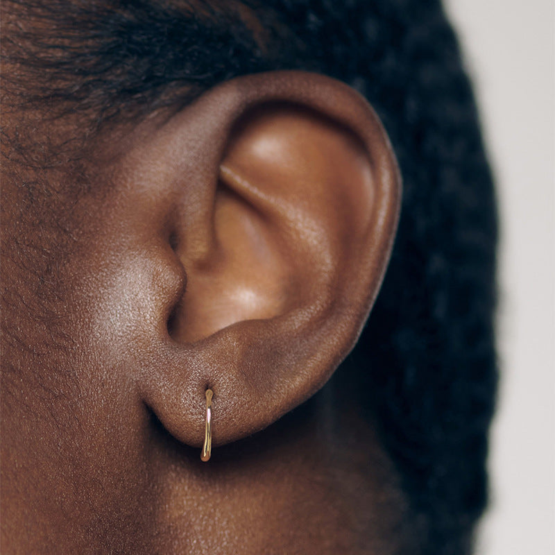 JUSSAN Hoop Minimal Luxe Sterling Silver Earrings