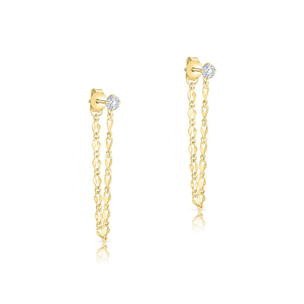 JUSSAN Pave Luxe Sterling Silver Earrings