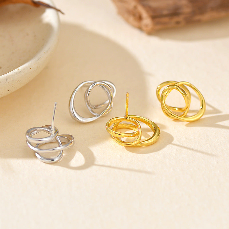 JUSSAN Hoop Minimal Sterling Silver Earrings
