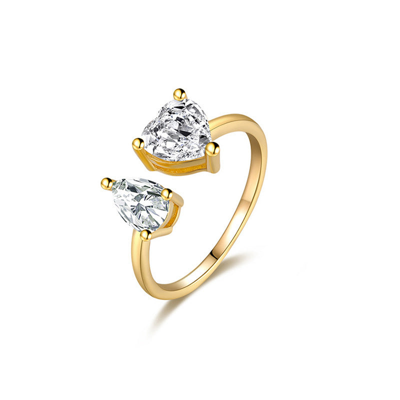 JUSSAN Teardrop Pave Luxe Sterling Silver Ring