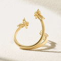 JUSSAN Floral Pave Sterling Silver Ring