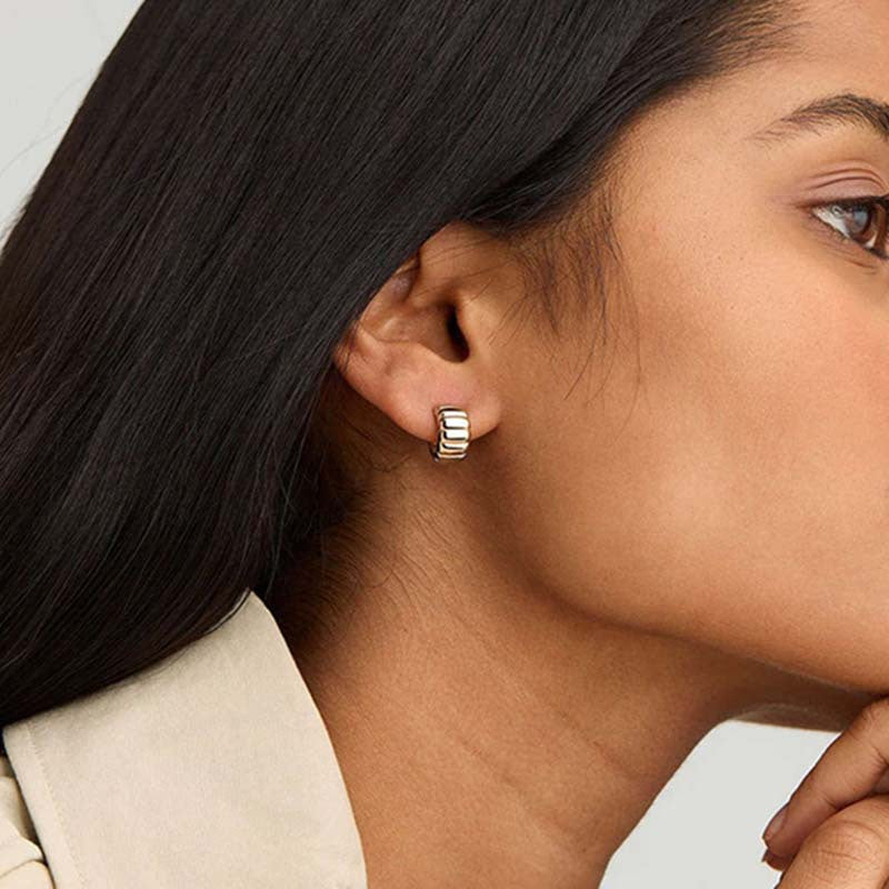 JUSSAN Hoop Minimal Luxe Sterling Silver Earrings