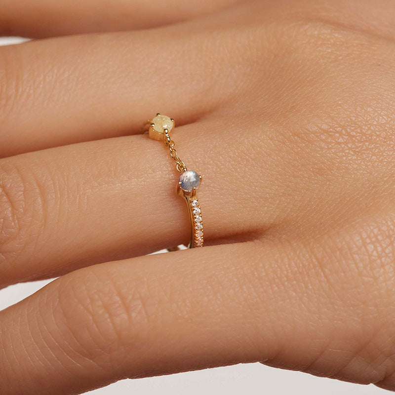 JUSSAN Pave Minimal Luxe Sterling Silver Ring