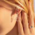 JUSSAN Pave Luxe Sterling Silver Earrings