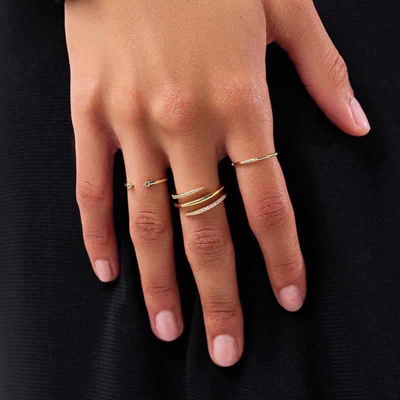 JUSSAN Pave Sterling Silver Ring