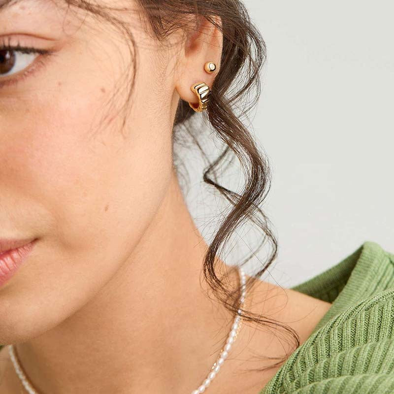 JUSSAN Hoop Minimal Luxe Sterling Silver Earrings