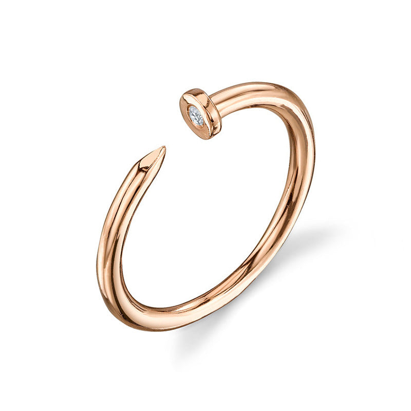 JUSSAN Stud Pave Sterling Silver Ring