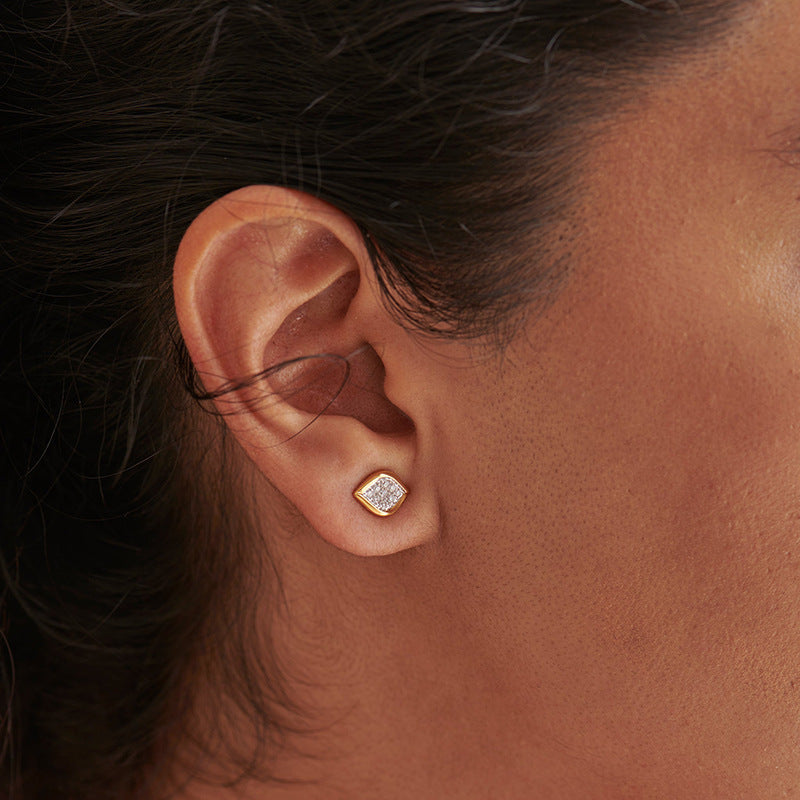 JUSSAN Pave Luxe Sterling Silver Earrings