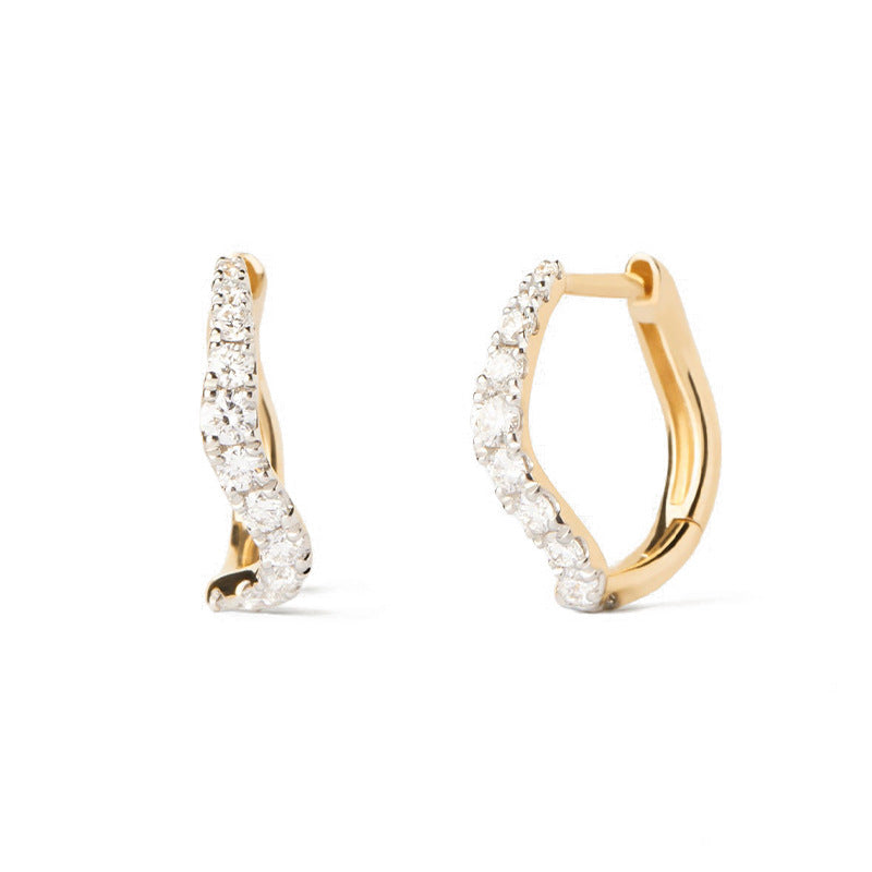 JUSSAN Pave Luxe Sterling Silver Earrings