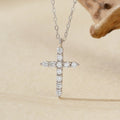 JUSSAN Pave Pendant Sterling Silver Necklace