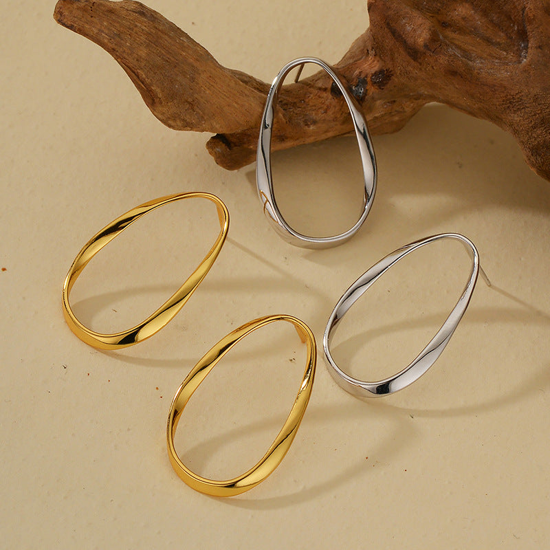 JUSSAN Hoop Minimal Luxe Sterling Silver Earrings
