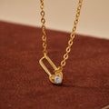 JUSSAN Heart Pave Luxe Sterling Silver Necklace