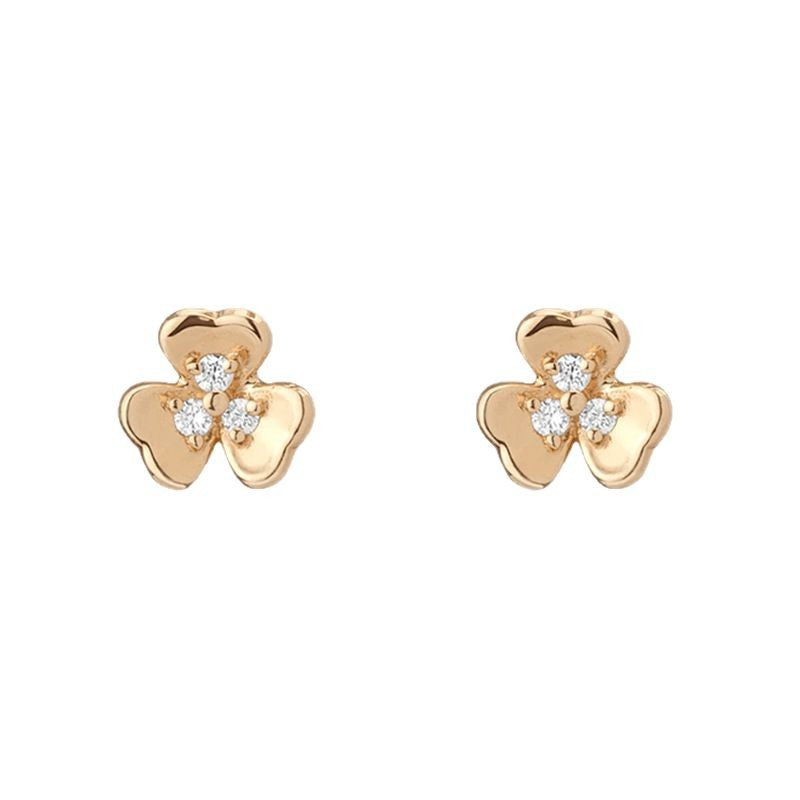 JUSSAN Floral Pave Luxe Sterling Silver Earrings