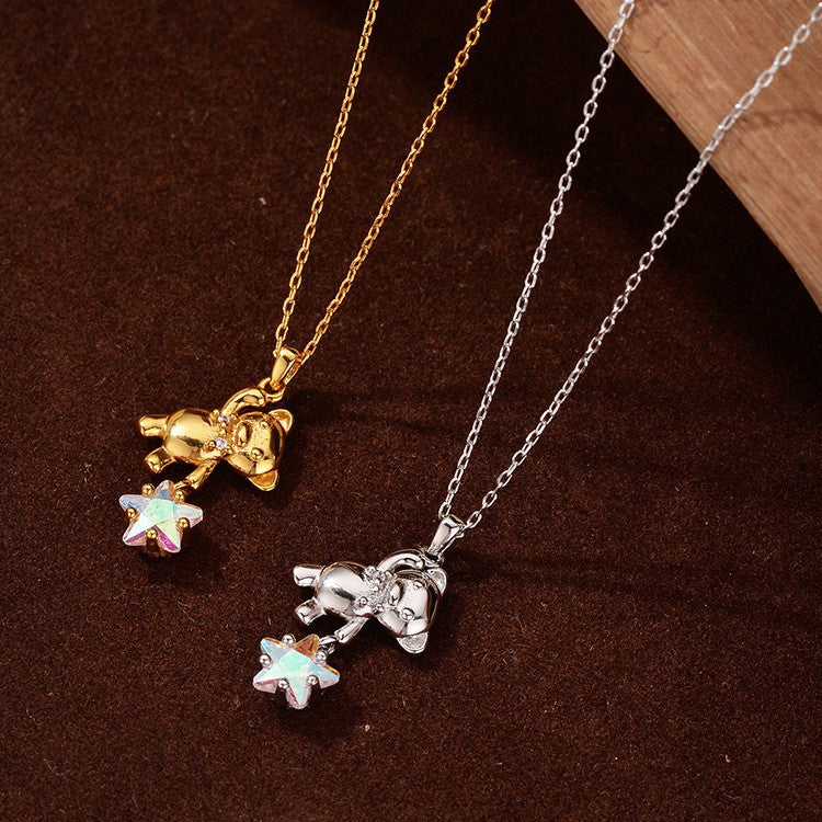 JUSSAN Star Pendant Sterling Silver Necklace
